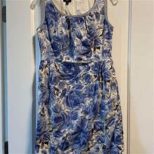 Talbots Dress Size 4P - Women | Color: Blue/White | Size: S
