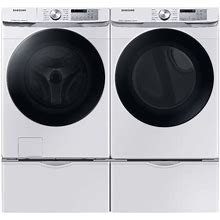 Samsung WF45B6300A-DVE45B6300-WE402N 27 Inch Wide 4.5 Cu. Ft. Front Loading Washer And 27 Inch Wide 7.5 Cu. Ft. Front Loading Electric Dryer Laundry