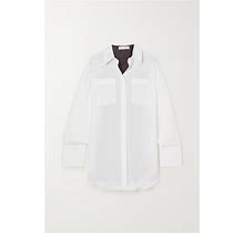Valentino Garavani Layered Cotton-Poplin And Stretch-Jersey Mini Shirt Dress - Women - White Dresses - XXS