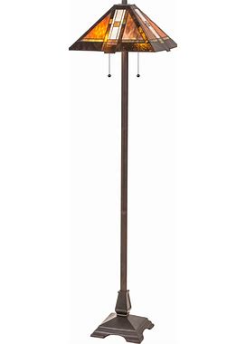 61H Montana Mission Floor Lamp, Beige/Bronze/Copper, Floor Lamps, By Meyda