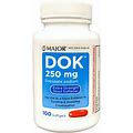 Major Pharmaceuticals Major DOK 250 Mg, Extra Strength Stool Softener, 100 Liquid Filled Softgels (Pack Of 7)