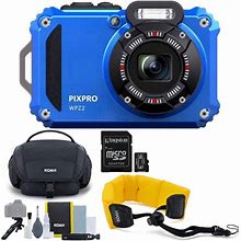 Kodak Pixpro WPZ2 Rugged Waterproof 16MP Digital Camera (Blue) Bundle - Blue