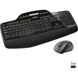 Logitech MK710 Wireless Straight Full Size Keyboard & Right-Handed Optical Mouse, Black