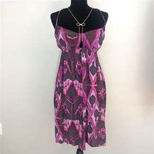 Plenty By Tracy Reese Dresses | Plenty By Tracy Reese Silk Keyhole Empire Waist Purple Halter Dress Size 6 | Color: Pink/Purple | Size: 6