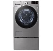LG 4.5 Cu. Ft. Ultra Large Capacity Smart Wi-Fi Enabled Front Load Washer W/ Built-In Intelligence & Steam Technology In Gray | Wayfair