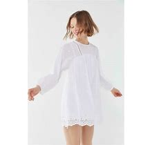 Urban Outfitters Uo Beatrice Eyelet Babydoll Romper Dress Embroidered