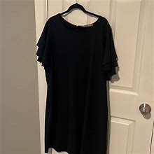Daisy Fuentes Dresses | Black Short Sleeve Dress - 3X | Color: Black | Size: 3X