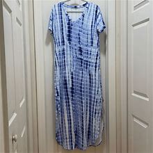 Huskari Dresses | Beach Long Dress | Color: Blue/White | Size: L