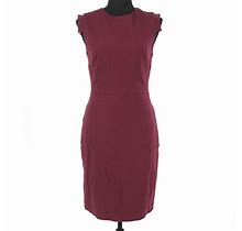 Aritzia Babaton Burgundy Dress Hourglass Sleeveless Knee Length 4