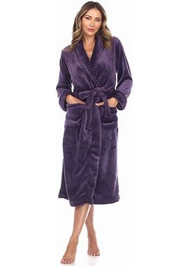 Women's Cozy Lounge Robe, Size: Small-Medium, Purple