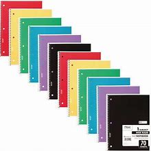 Mead Spiral Notebooks, 12 Pack, 1-Subject, Wide Ruled Paper, 10-1/2" X 8", 70 Sheets Per Notebook, Color Will Vary (73699)