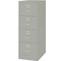 Hirsh Industries 16703 Gray Four-Drawer Vertical Legal File Cabinet - 18" X 26 1/2" X 52"