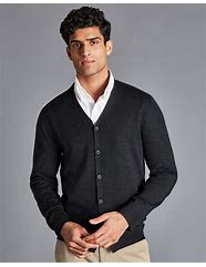 Image result for Grey Cardigan Sweater Men