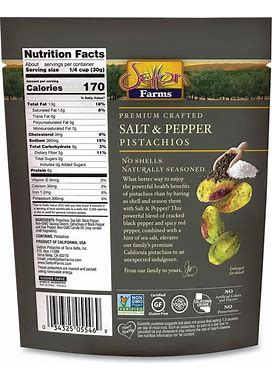 Setton Farms® Salt And Pepper Pistachios, 2.5 Oz Bag, 8/Carton - SEF6003