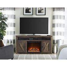 Ameriwood Home Farmington Electric Fireplace TV Console For Tvs Up To 60, Rustic