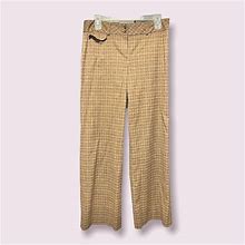 Loft Pants & Jumpsuits | Ann Taylor Loft Brown Plaid Fit Flair Leg Dress Pants Vintage Style Size 4 | Color: Brown | Size: 4