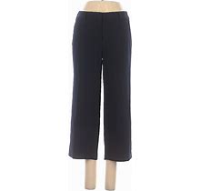 Talbots Dress Pants - Mid/Reg Rise Straight Leg Trouser: Blue Bottoms - Women's Size 0 Petite