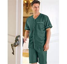 Blair Men's John Blair Tricot Short Pajamas - Green - 4XL
