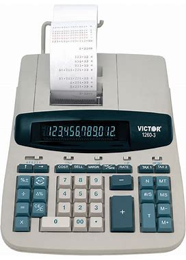 Victor 1260-3 Heavy-Duty Commercial Printing Calculator - VCT12603