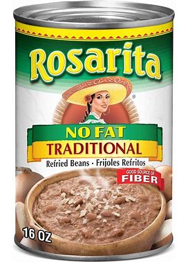 Rosarita No Fat Traditional Refried Beans, 16 Oz