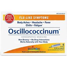 Boiron Oscillococcinum Homeopathic Medicine For Flu-Like Symptoms - 0.04 Oz X 6 Pack