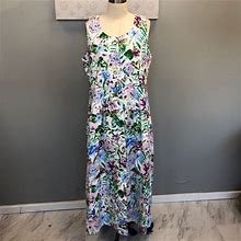 Chadwicks Dresses | Chadwicks- Size 12 Floral Maxi Dress With Tag E98-27 | Color: Green/Pink | Size: 12