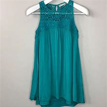 Altar'd State Dresses | Teal Crochet Shift Mini Dress Size S Altard State | Color: Green | Size: S