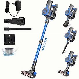 Vacuum Cleaners For Carpet, Vacuum Cleaner Lightweight Stick For Home, Powerful Suction, Rechargeable Cordless, For Pet Carpet,Blue,Must-Have,Temu