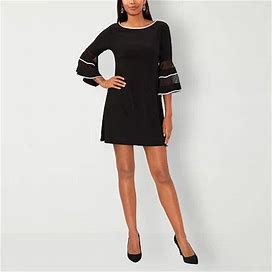 MSK 3/4 Sleeve Embellished Shift Dress | Black | Womens Medium | Dresses Shift Dresses | Embellished