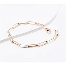 Eternagold 14K Yellow Gold Paperclip Chain Bracelet 6-3/4"