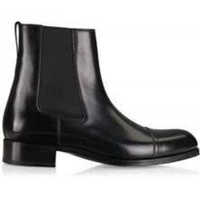 TOM FORD Men's Leather Ankle Boots - Black - Size 9.5