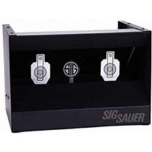 Sig Sauer Dual Shooting Gallery Airgun Target With Knockdown Reset Function | All-Metal Pellet Trap System