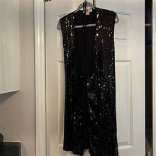 Michael Michael Kors Dresses | Michael Kors Black Sequin Wrap Dress | Color: Black | Size: 4P