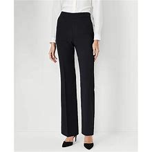 Ann Taylor The Tall Side Zip Trouser Pant In Fluid Crepe Size 18 Black Women's