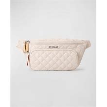 Mz Wallace Metro Sling Quilted Nylon Belt Bag, Pink, Women's, Handbags & Purses Belt Bags Fanny Packs & Bum Bags