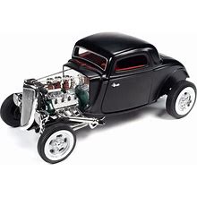 Auto World 1934 Ford 3 Window Coupe High Boy Hot Rod 1:18 Diecast Model