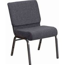 Flash Furniture 21"W Stacking Church Chair - Fabric - Dark Gray - Hercules Series