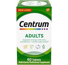 Centrum Adult Multivitamin And Multimineral Supplement 60 Tablets