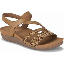 Baretraps Women's Jalen Asymmetrical Flat Sandals - Caramel - Size 10W