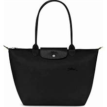 Longchamp Le Pliage Large Shoulder Tote Bag, Black/Black