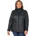 L.L.Bean Plus Size Primaloft Packaway Hooded Jacket Women's Clothing Black : 1X