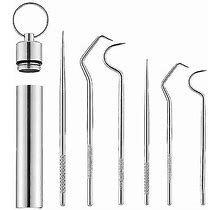 1 Set Toothpick Set Metal Stainless Steel Oral Cleaning Tooth Flossing Portable Toothpick Floss Teeth