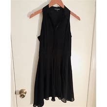 Express Dresses | Sleeveless Black Shirtdress Babydoll Dress | Color: Black | Size: Xs