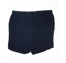 Woman Within Shorts: Blue Solid Bottoms - Women's Size 28