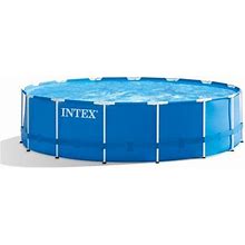 Intex 15' X 48" Metal Frame Above Ground Pool With Filter Pump