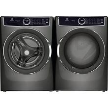Electrolux ELFW7537A-ELFG7537A 27 Inch Wide 4.5 Cu. Ft. Electric Washer And 27 Inch Wide 8 Cu. Ft. Gas Dryer Laundry Pair With Predictive Dry Titanium