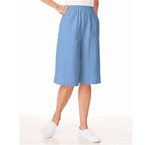 Blair Women's Calcutta Cloth Split Skirt - Blue - L - Misses