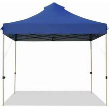 WELLFOR 10 ft. X 10 ft. Portable Pop Up Canopy Event Party Tent Adjustable With Roller Bag Blue OP-HKY-70658BL ,