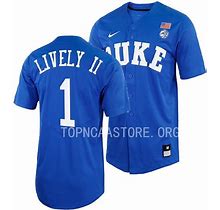 Duke Blue Devils Dereck Lively Ii Shirt Royal 1 Jersey Full-Button
