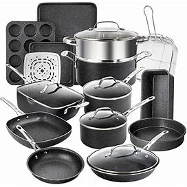 20-Piece Aluminum Ultra-Durable Non-Stick Diamond Infused Cookware And Bakeware Set